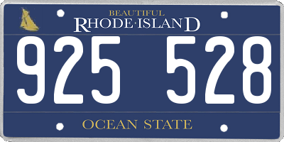 RI license plate 925528