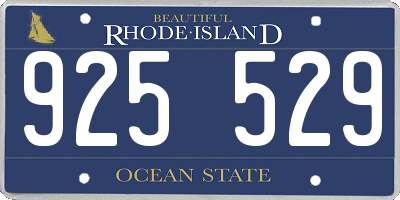 RI license plate 925529