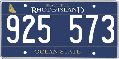 RI license plate 925573