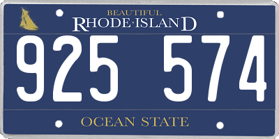 RI license plate 925574