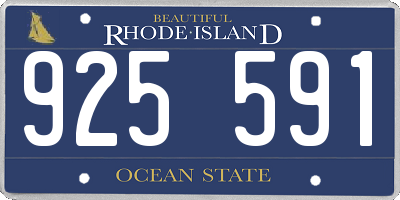 RI license plate 925591