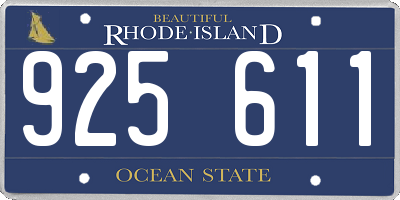 RI license plate 925611