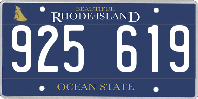 RI license plate 925619