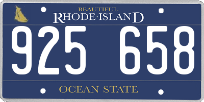 RI license plate 925658