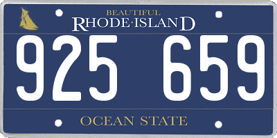 RI license plate 925659