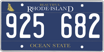 RI license plate 925682