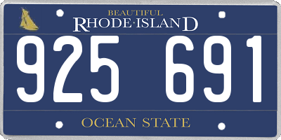 RI license plate 925691