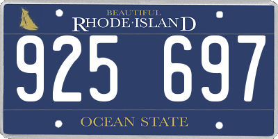 RI license plate 925697