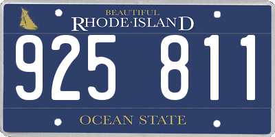 RI license plate 925811