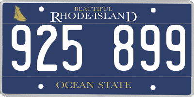 RI license plate 925899