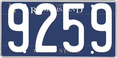 RI license plate 9259