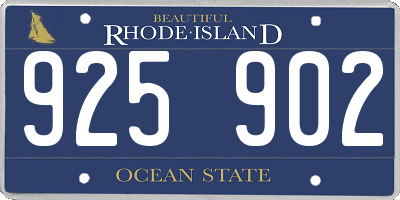 RI license plate 925902