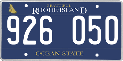 RI license plate 926050