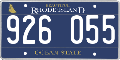 RI license plate 926055