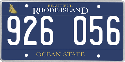 RI license plate 926056