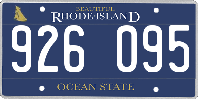 RI license plate 926095
