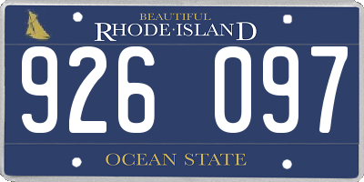 RI license plate 926097