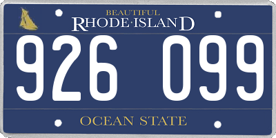 RI license plate 926099