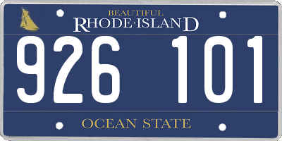 RI license plate 926101