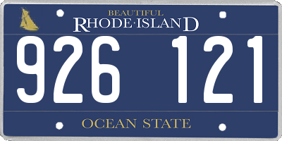 RI license plate 926121
