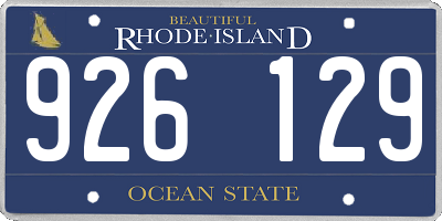 RI license plate 926129