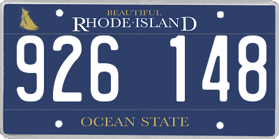 RI license plate 926148