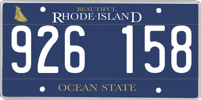 RI license plate 926158
