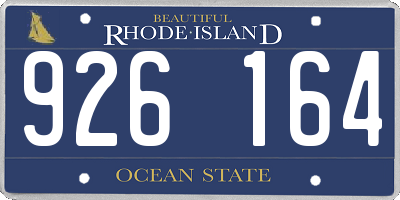 RI license plate 926164
