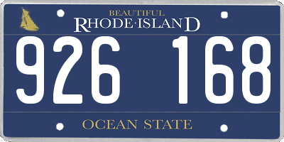 RI license plate 926168