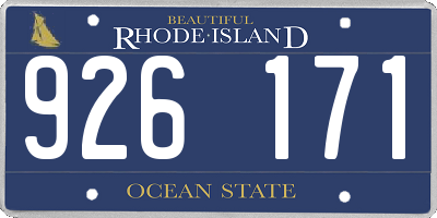 RI license plate 926171