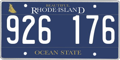 RI license plate 926176