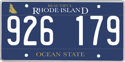 RI license plate 926179
