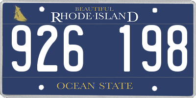 RI license plate 926198