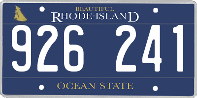RI license plate 926241
