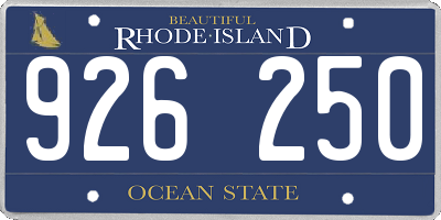 RI license plate 926250