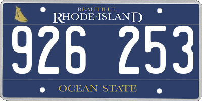 RI license plate 926253