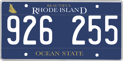 RI license plate 926255