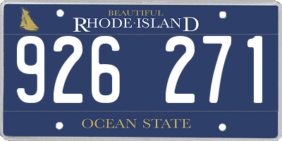 RI license plate 926271