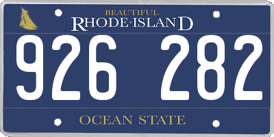 RI license plate 926282