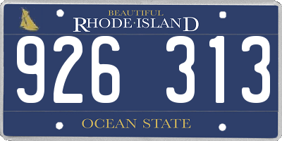RI license plate 926313