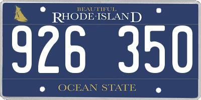 RI license plate 926350