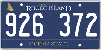 RI license plate 926372