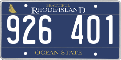 RI license plate 926401