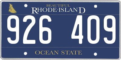 RI license plate 926409