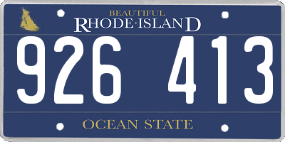 RI license plate 926413