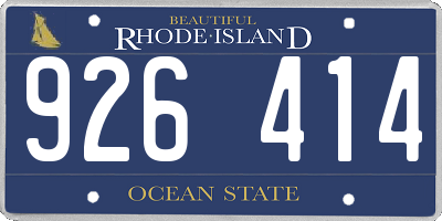 RI license plate 926414