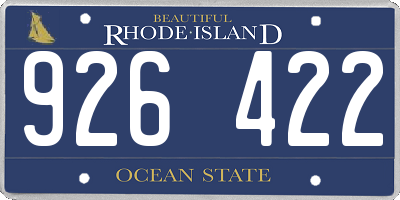 RI license plate 926422