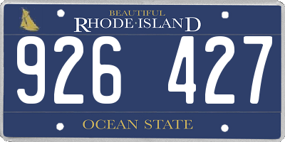 RI license plate 926427