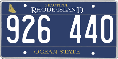 RI license plate 926440