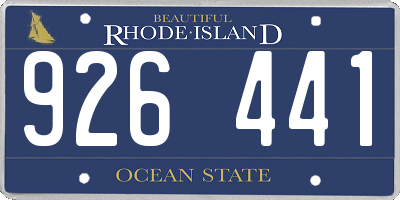 RI license plate 926441